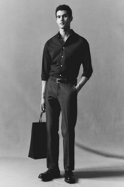 Camisa de facil planchado Slim Fit - H&m фото 4
