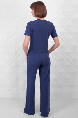 Арт. 10801/1 Пижама с брюками 44-52 (5 шт) Цвет:верх-индиго, низ-индиго - Калинка фото 11