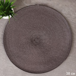 Салфетка для стола круглая 38 см / L-38 Chocolate/уп.6/300/ Шоколад - Галеонтрейд фото 2