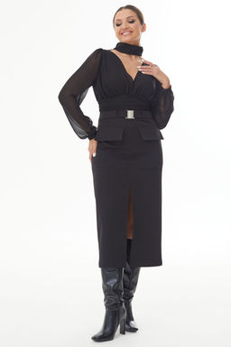 Блуза AURA 2116-164 черный  фото 2