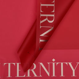 Цена за 20 шт. Пленка для цветов матовая, Стастливая вечность, 57х57см, красная, 65 мкм