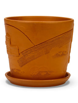 Горшок цветочный с поддоном 4,75 л, d22/h20 см терр-т керамика, "Голландия" (М)