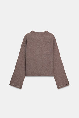 SOFT STUDDED SWEATSHIRT - Zara фото 2