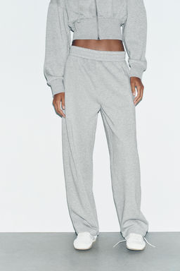 METALLIC THREAD FLEECE TROUSERS - Zara фото 2
