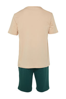 TRENDYOL MAN Mavi %100 Pamuk Regular Fit Orme Yazl?k Sortlu Pijama Tak?m? THMSS21PT0216 - Trendyolmilla фото 29