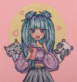 Klart набор для вышивания 8-557 Розовое настроение 19 х 19 см