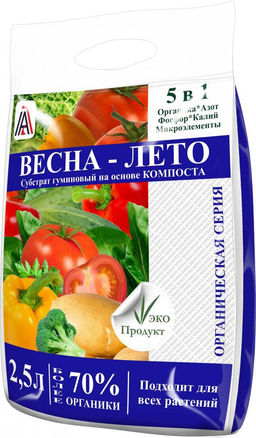 ВЕСНА-ЛЕТО 5 в 1 (ОРГАНИКА 70%) 2,5л. (1упак/12шт)