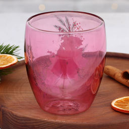 Стакан с двойными стенками новогодний «Розовая сказка», 300 мл