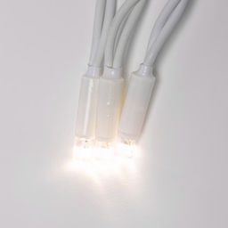 ULD-S1000-120/SWK WARM WHITE IP67 Гирлянда светодиодная со статическим свечением, 10м. Соединяемая.120 светодиодов. Теплый белый свет. Провод белый. ТМ Uniel