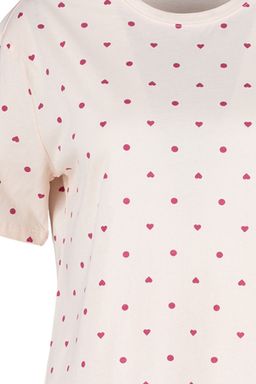 Trendyolmilla Beyaz %100 Pamuklu Puantiyeli ve Kalpli Sortlu Orme Pijama Tak?m? THMSS21PT1485 фото 16