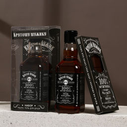 Подарочный набор «Крутой мужик», гель для душа виски 250 мл и мыло для рук 80 г, Чистое счастье