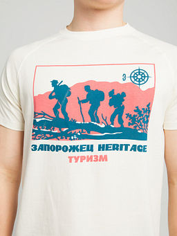 Футболка ЗАПОРОЖЕЦ Turizm BEIGE  фото 3