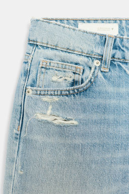 JEANS TRF WIDE LEG TIRO BAJO ROTOS / Azul - Zara фото 3