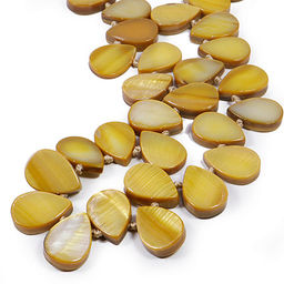 Бусы из перламутра Солнечные капли