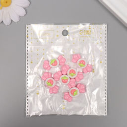 Декор для творчества пластик «Клубничная конфетка», набор 6 шт., 1.5×3×1 см