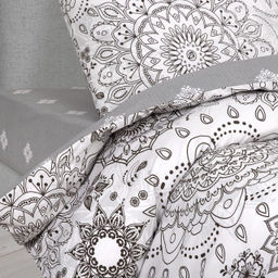 Постельное белье Сорренто с простынью на резинке (поплин DE LUXE) Евро/Пододеяльник: 1 шт. - 215*200; Простыня на резинке: 1 шт. - 200*180; Наволочка: 2 шт. - 70*70; DE LUXE с простынью на резинке - Артпостель фото 3