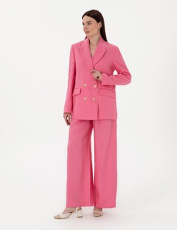 Pembe Keten Pantolon