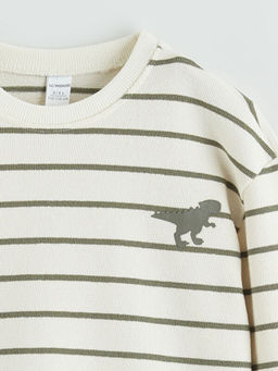 Bisiklet Yaka ?izgili Erkek ?ocuk Ti??rt