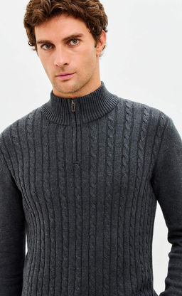 Джемпер F521-1565 d.grey melange - Fine joyce фото 5