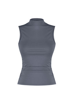 Antrasit Duz Basic Dik Yaka Regular S?f?r Kol Bluz TWOSS24BZ00406 - Trendyolmilla фото 7