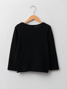 Bisiklet Yaka Basic Uzun Kollu K?z ?ocuk Ti??rt - Waikiki фото 2