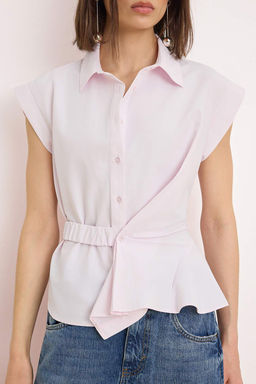 Kahverengi Asimetrik Kapamal? Bedene Oturan Gomlek TWOSS26GO00111 - Trendyolmilla фото 8