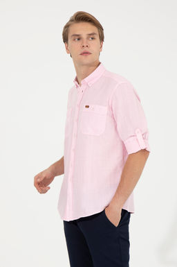 U. S. Polo Assn Мужская пудровая рубашка с длинным рукавом - U.s. polo assn фото 15