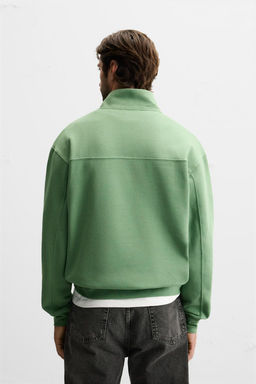 BASIC QUARTER ZIP SWEATSHIRT - Zara фото 45