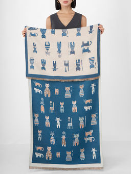 в составе ШЕРСТЬ и КАШЕМИР Большой, мягкий, теплый однотонный двусторонний палантин. - Tantino фото 2