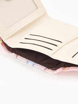 Кошелёк женский на кнопке, 10?1.5?8 см, с принтом, розовый