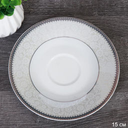 Блюдце 15,5 см / LY-2133 /уп 72/ Кружево