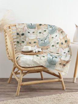 Плед флисовый «Этель. Cozy cats», 75×100 см, флис