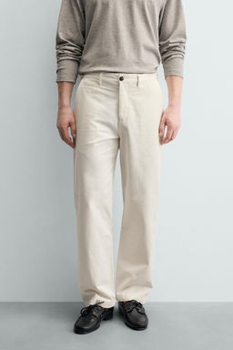 PANTAL?N CHINO STRAIGHT FIT / Blanco - Zara фото 2