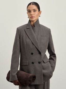 Жакет двубортный с добавлением шерсти / Zarina