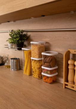 Банка 1,2л для сыпучих CUBBO SCANDI белый