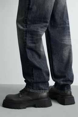 DISTRESSED CHUNKY LACE-UP BOOTS - Zara фото 3