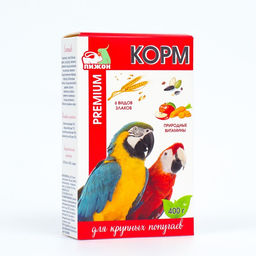 Корм Пижон Премиум для крупных попугаев, 400 г