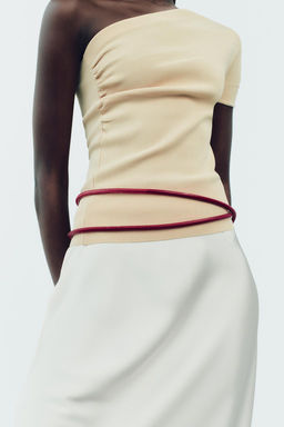 DRAPED KNIT ASYMMETRIC TOP - Zara фото 7