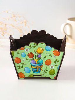 Конфетница квадратная или подставка под кулич Пасха. 10?13?13.5 см