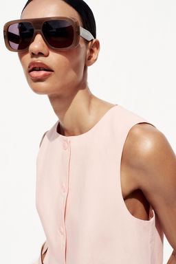 SHORT WAISTCOAT WITH VENTS - Zara фото 12