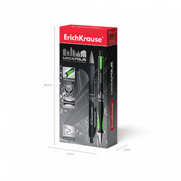 Цена за 12 шт. Ручка шариковая автоматическая ErichKrause MEGAPOLIS® Matic&Grip 0.7, Super Glide Tech, цвет чернил черный (в коробке по 12 шт.)  фото 12