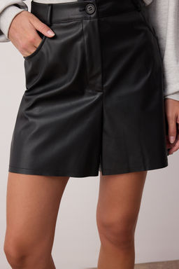 TRENDYOLMILLA Siyah Cepli Suni Deri Dokuma Sort TWOAW21SR0014  фото 3