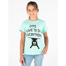 Футболка Подростковая Шалунья Ментоловый - Ronda фото 5