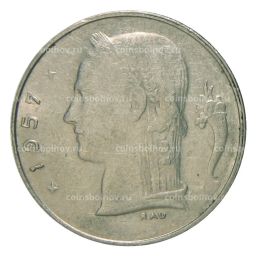 1 франк 1957 года Бельгия  Надпись на фламандском (BELGIE)