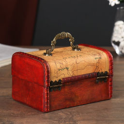 Шкатулка для украшений «Сундук. Карта странника», для мелочи, дерево, 10.5×15×9 см
