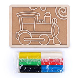 Пластилиновые картинки Паровоз 210х148 мм - Лесная мастерская фото 9