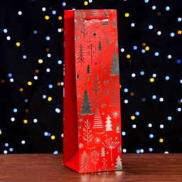 Пакет ламинированный под бутылку Люкс МИКС 11 х 38 х 11 см - UPAK LAND фото 2