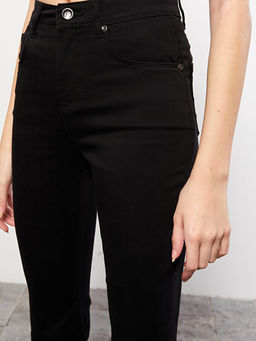 Y?ksek Bel Mars Flare Kad?n Jean Pantolon