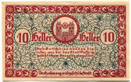 10 геллеров 1920 года Австрия Радштадт (нотгельд)