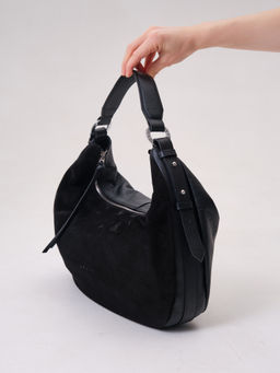 Сумка замшевая багет Azaro 30861 черный